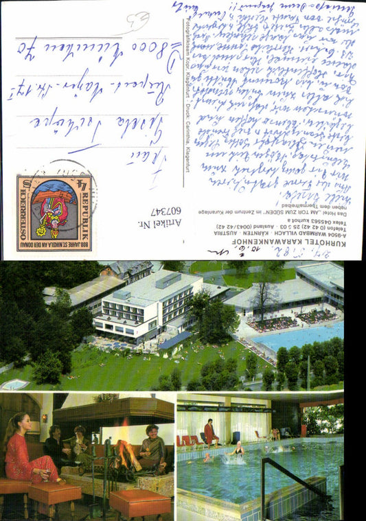 607347,Mehrbild Ak Warmbad Villach Kurhotel Karawankenhof Hallenbad Schwimmbad
