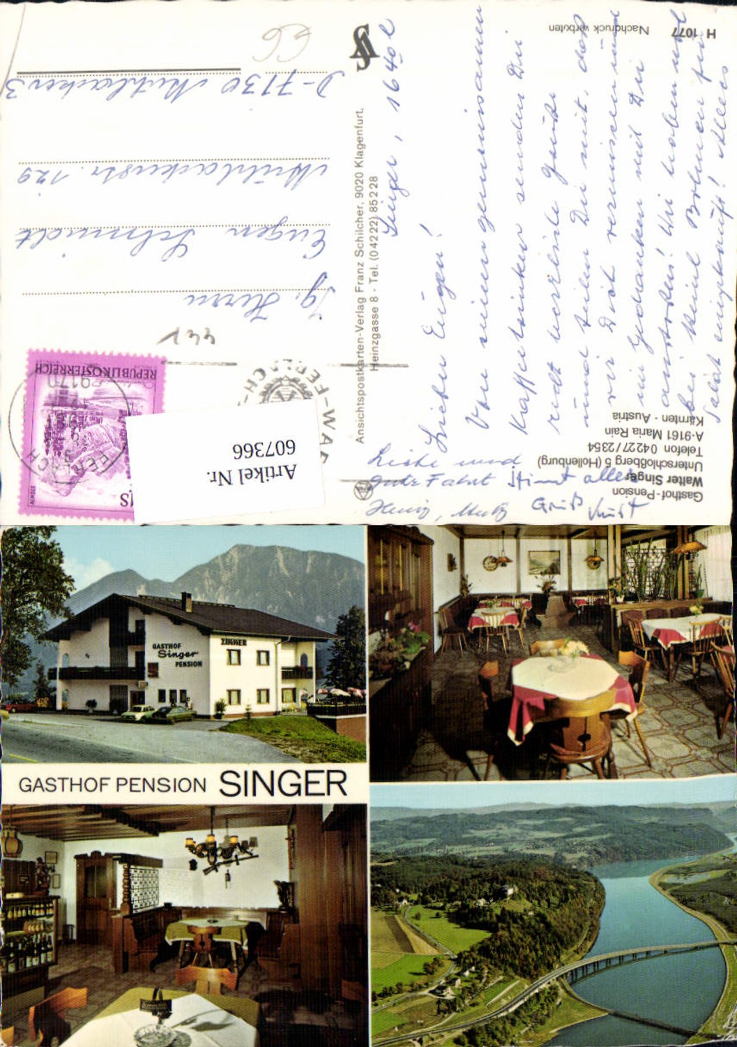 607366,Mehrbild Ak Maria Rain Gasthof Pension Singer
