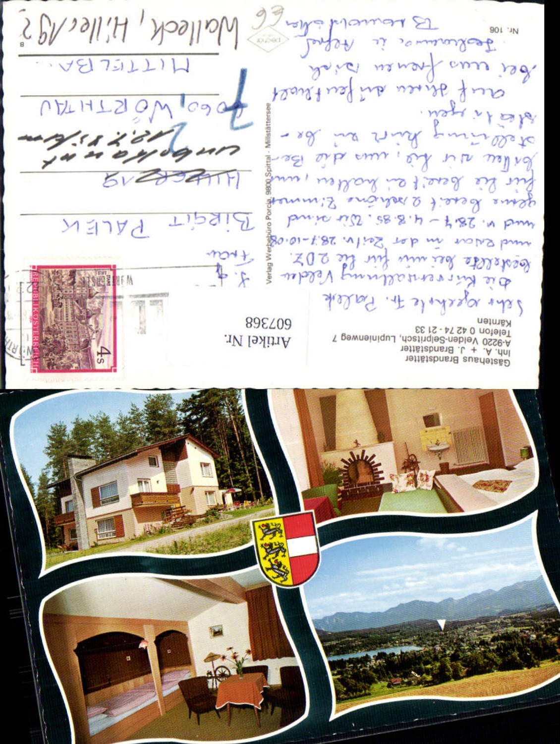 607368,Mehrbild Ak Velden Selpritsch Gästehaus Brandstätter