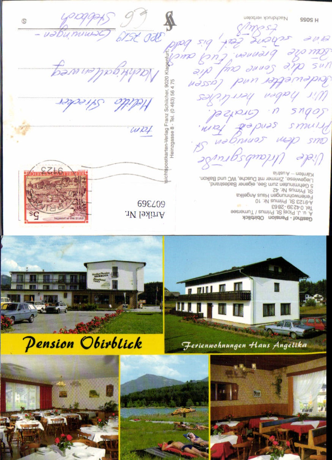 607369,Mehrbild Ak Sankt Kanzian St Primus Gasthof Pension Obirblick