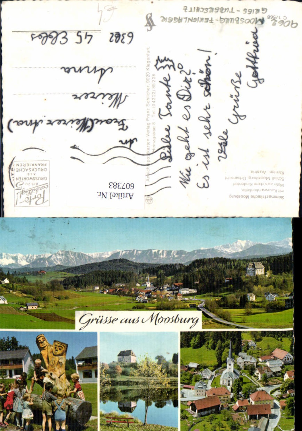 607383,Mehrbild Ak Moosburg m. Karawankenkette Motiv a. Kinderdorf