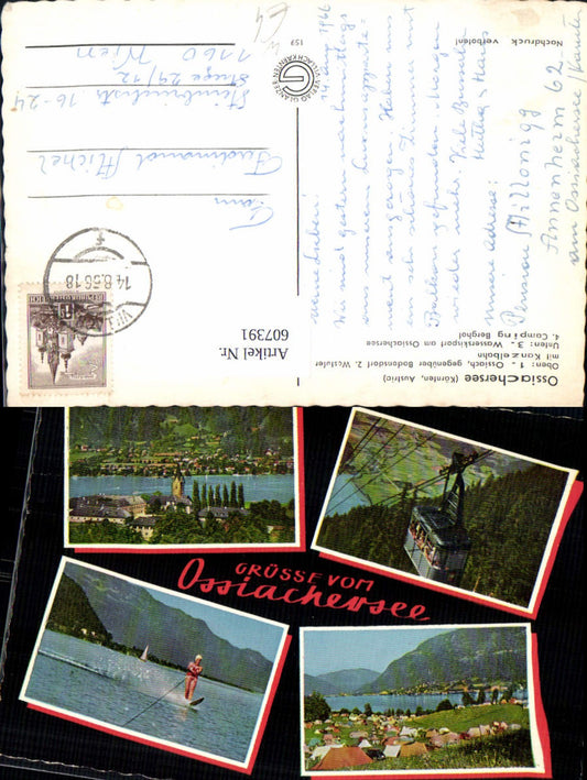 607391,Mehrbild Ak Ossiachersee Ossiach Bodensdorf Kanzelbahn Camping Berghof