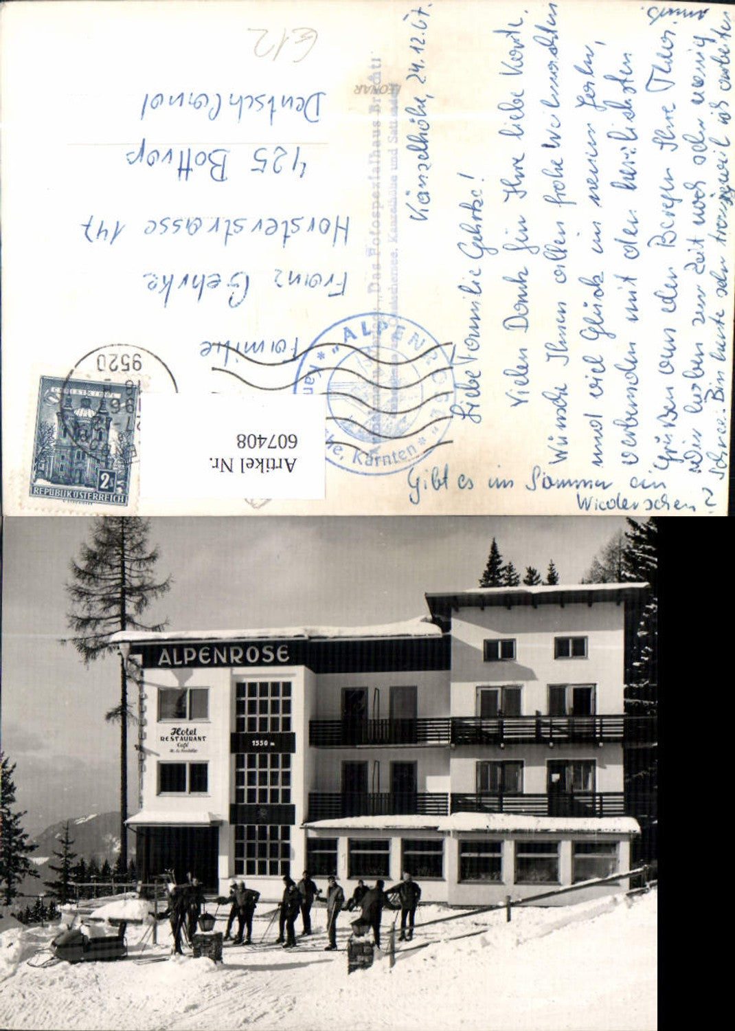 607408,Foto Ak Treffen am Ossiacher See Alpenrose Kanzelhöhe Wintersport