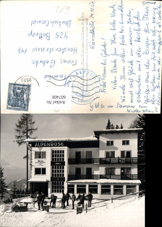 607408,Foto Ak Treffen am Ossiacher See Alpenrose Kanzelhöhe Wintersport