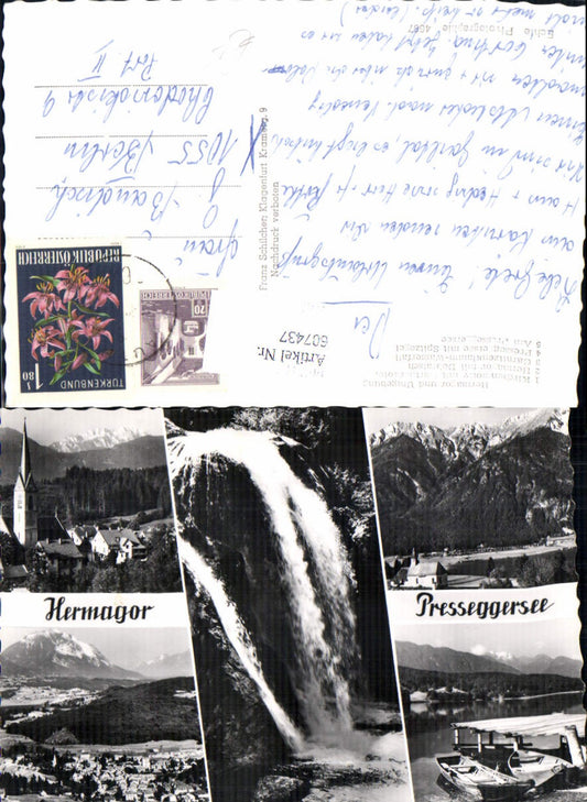 607437,Mehrbild Ak Hermagor u. Umgebung Presseggersee Wasserfall Garnitzenklamm