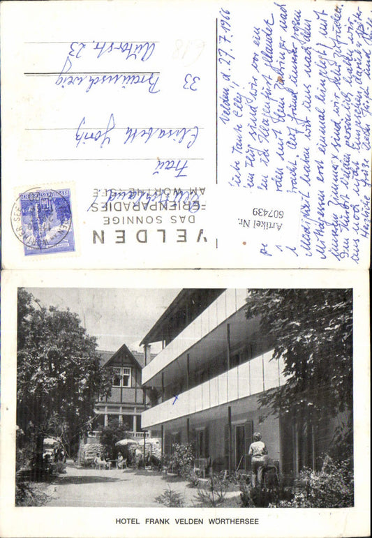 607439,Velden a. Wörthersee Hotel Frank 1966