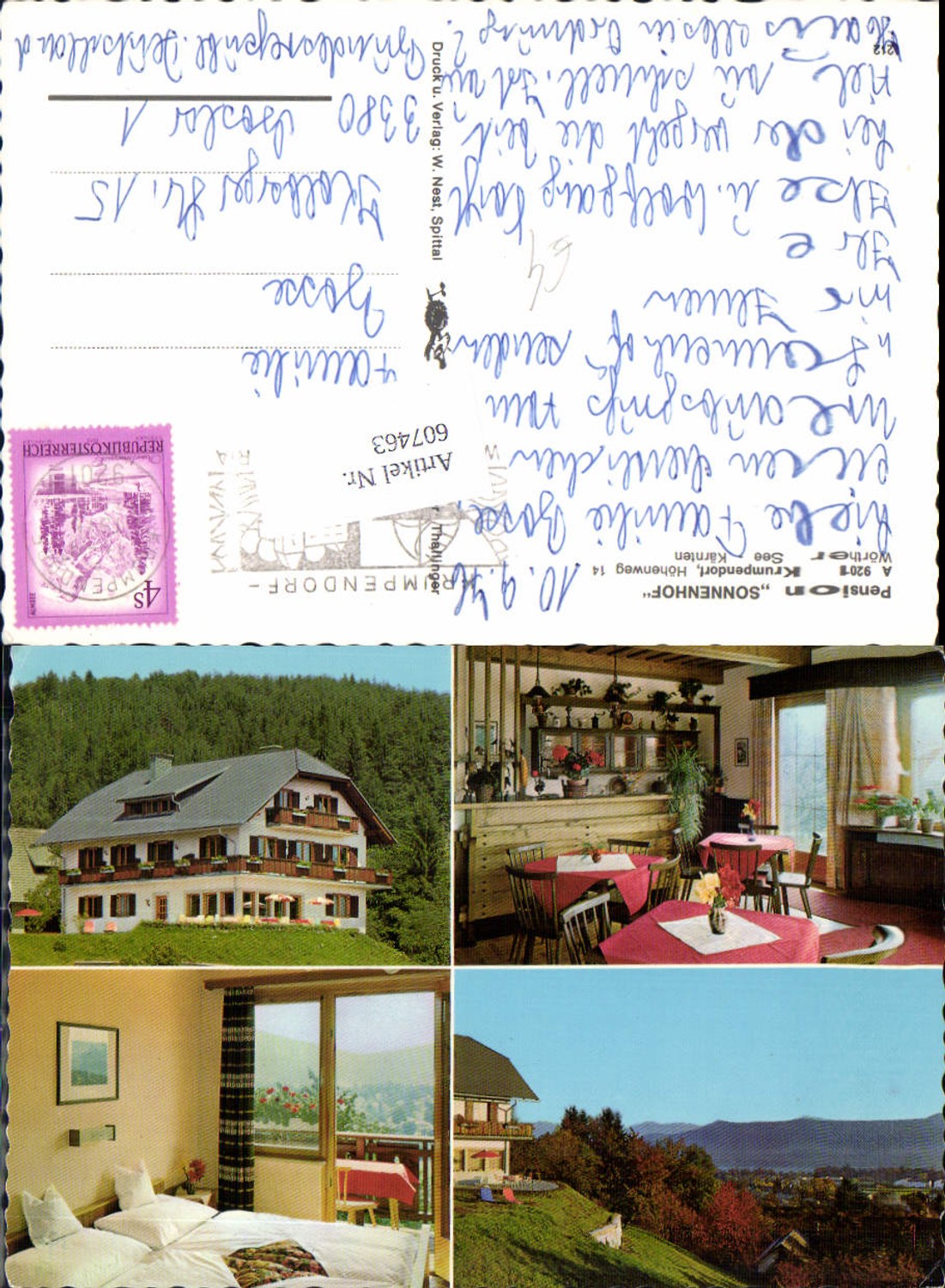 607463,Krumpendorf am Wörthersee Pension Sonnenhof