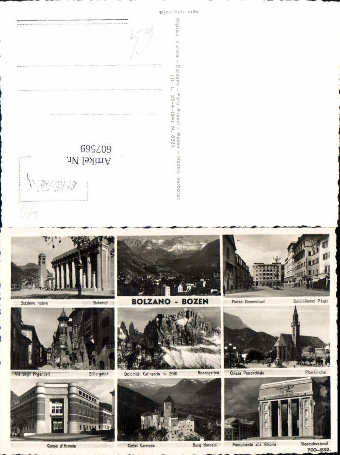 Alte Ansichtskarte – Old Postcard