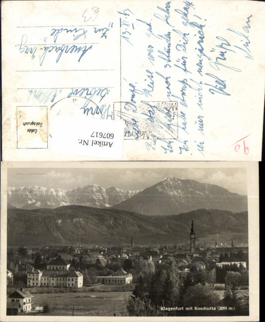607617,Foto Ak Klagenfurt m. Koschutta