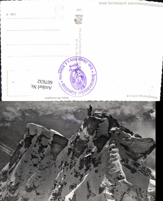 607632,Foto Ak Kleinglockner Gipfel Heiligenblut a. Großglockner