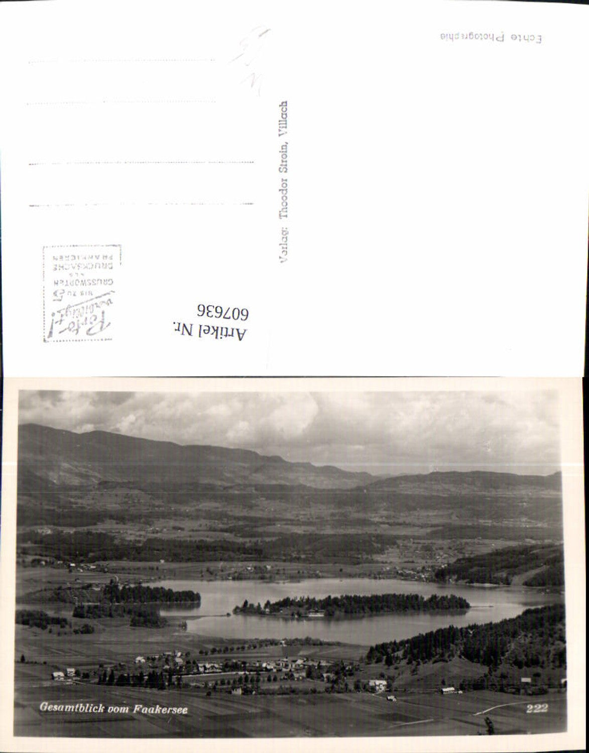 607636,Foto Ak Gesamtblick v. Faakersee Faaker See Faak am See