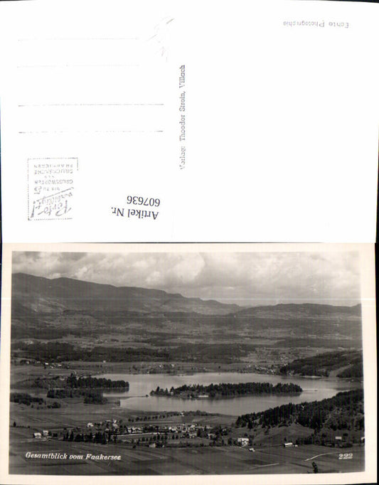 607636,Foto Ak Gesamtblick v. Faakersee Faaker See Faak am See