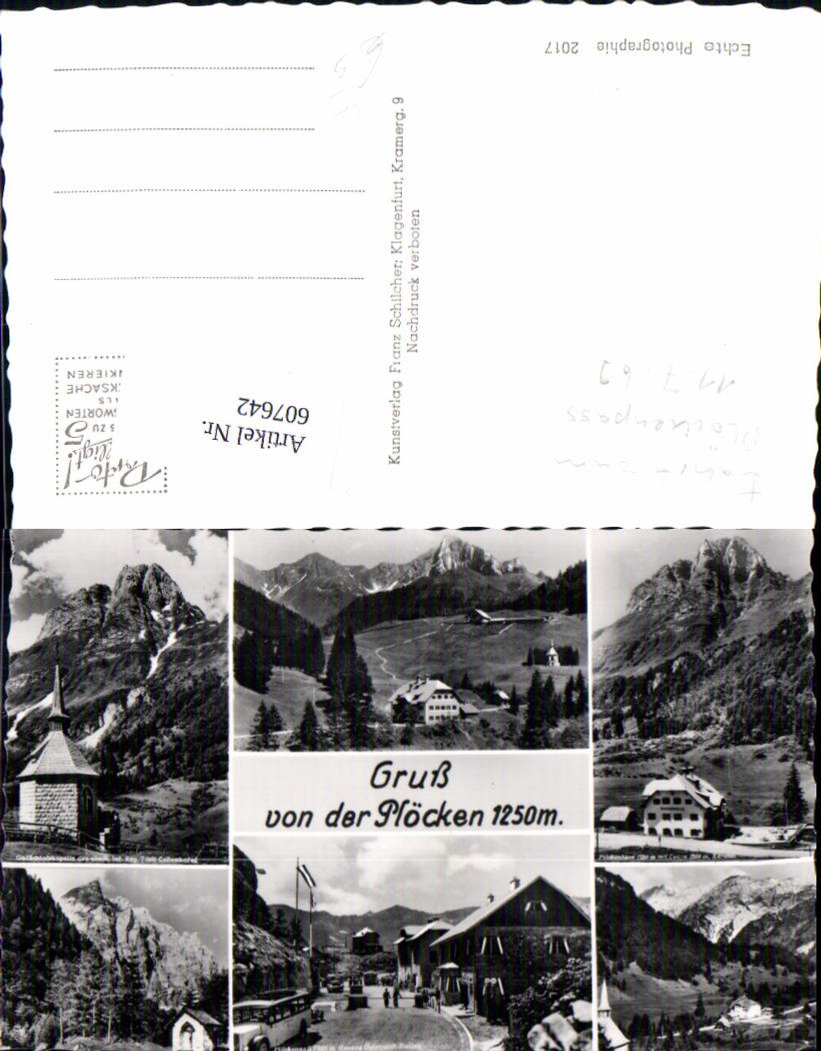 607642,Mehrbild Ak Plöcken Gedächtniskapelle Plöckenpaß Kötschach-Mauthen