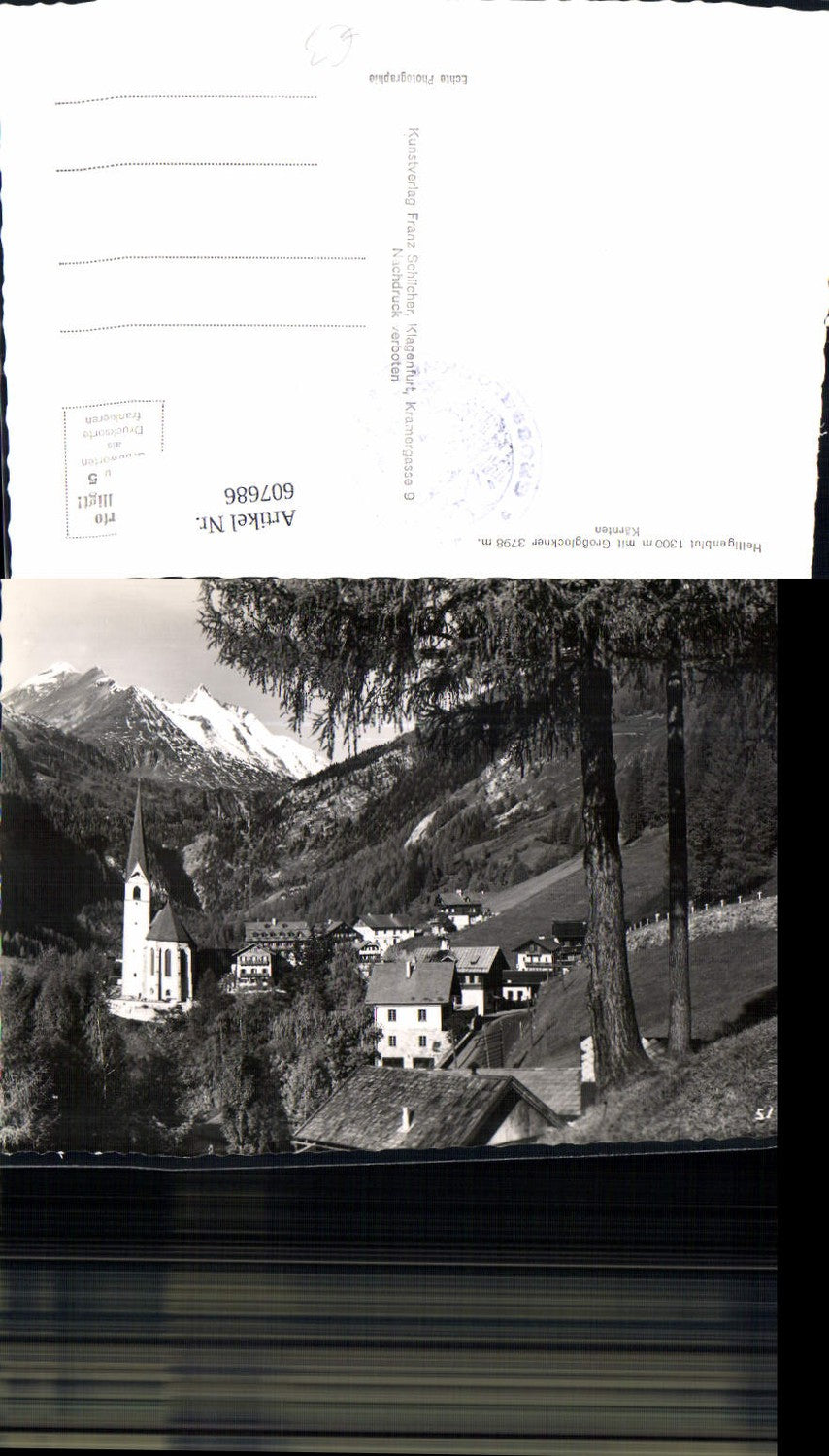 607686,Foto Ak Heiligenblut a. Großglockner Ansicht