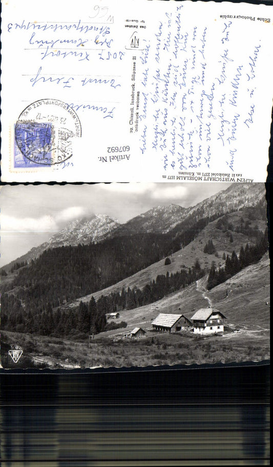 607692,Foto Ak Alpenwirtschaft Möselalm Reiskofel Gemeinde Gitschtal