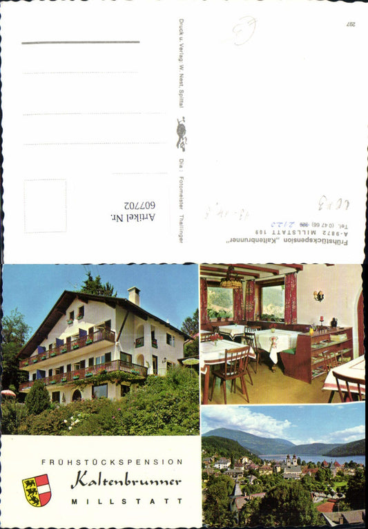 607702,Mehrbild Ak Millstatt a. See Frühstückspension Kaltenbrunner