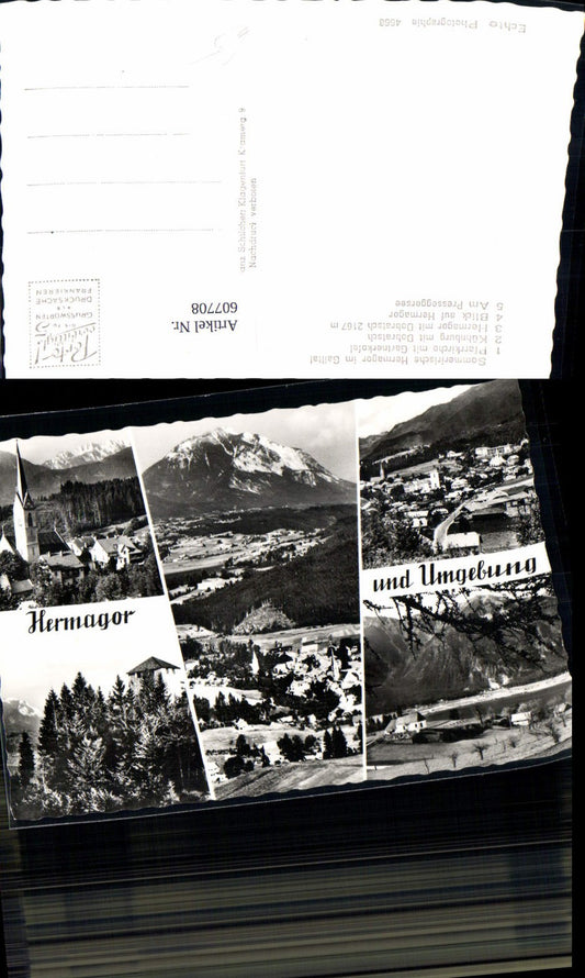 607708,Mehrbild Ak Hermagor i. Gailtal Pfarrkirche Kühnburg