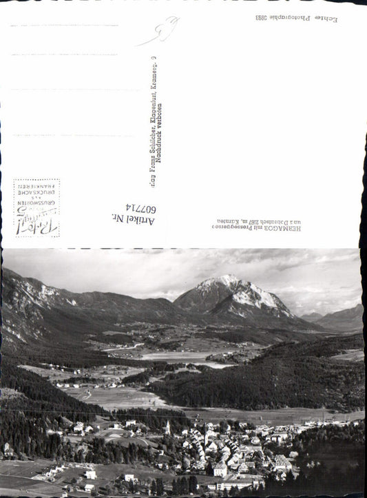 607714,Foto Ak Hermagor m. Presseggersee u. Dobratsch