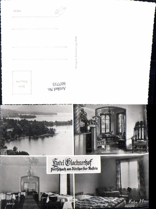 607715,Mehrbild Ak Pörtschach a. Wörthersee Hotel Glocknerhof Innenansicht