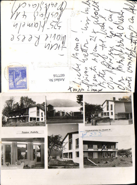 607716,Mehrbild Ak Pörtschach a. Wörthersee Pension Arabella