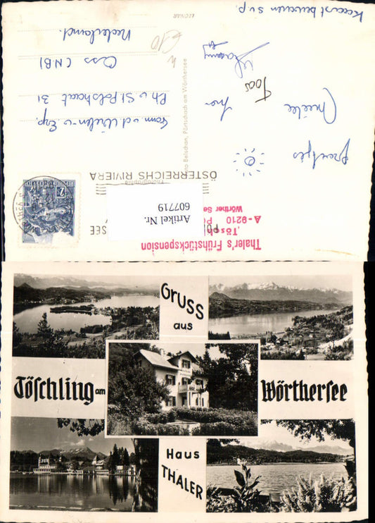 607719,Mehrbild Ak Töschling Techelsberg am Wörther See Haus Thaler
