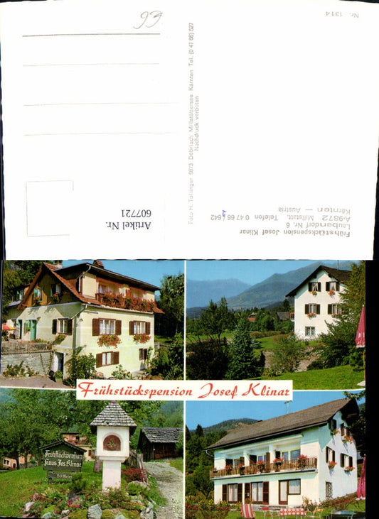 607721,Mehrbild Ak Millstatt a. See Frühstückspension Josef Klinar