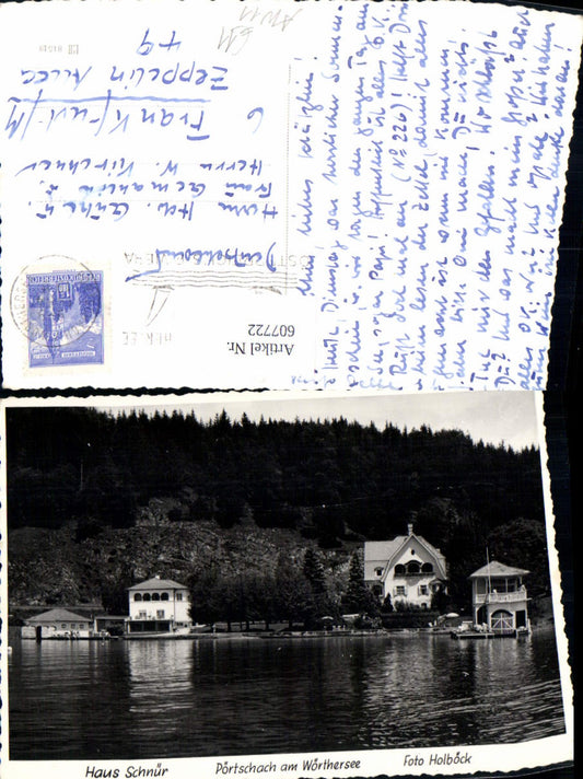 607722,Foto Ak Pörtschach a. Wörthersee Haus Schnür pub Foto Holböck