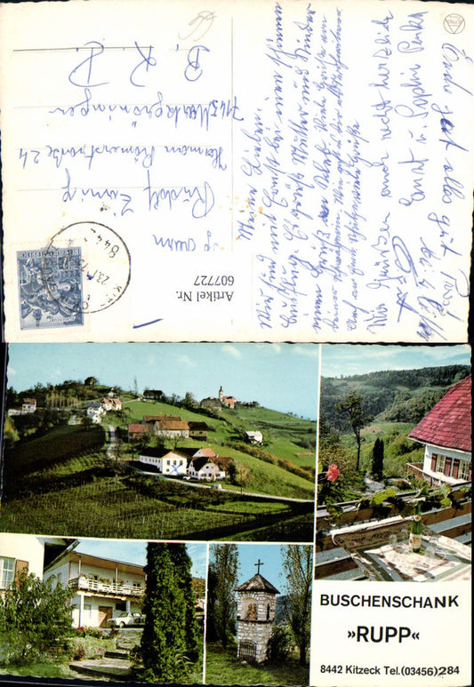 607727,Mehrbild Ak Kitzeck Buschenschank Rupp Wein Weinberg