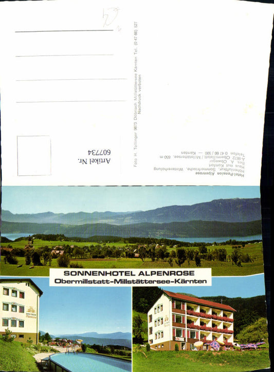 607734,Mehrbild Ak Obermillstatt Millstättersee Hotel Pension Alpenrose Millstatt am See