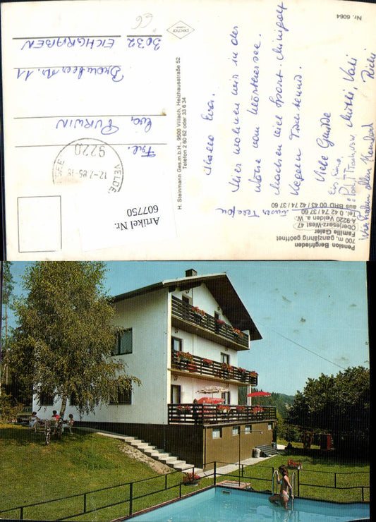 607750,Velden a. Wörthersee Pension Bergfrieden Schwimmbad