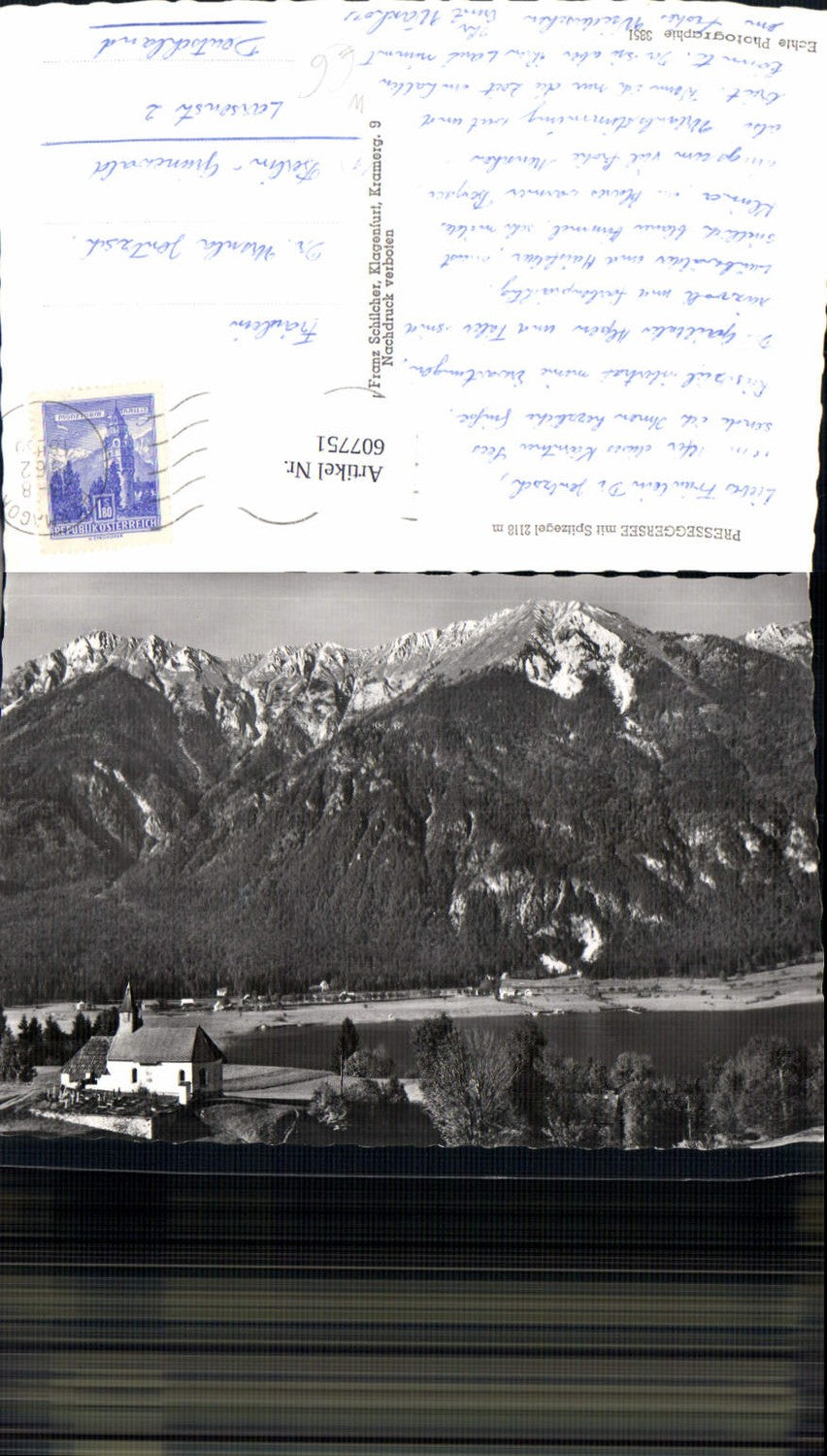 607751,Presseggersee m. Spitzegel Hermagor