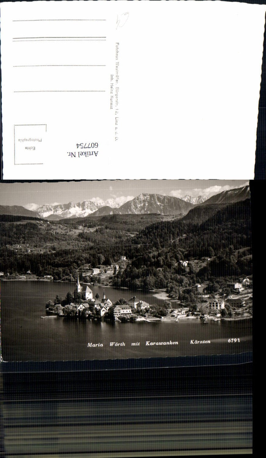 607754,Foto Ak Maria Wörth m. Karawanken Totale