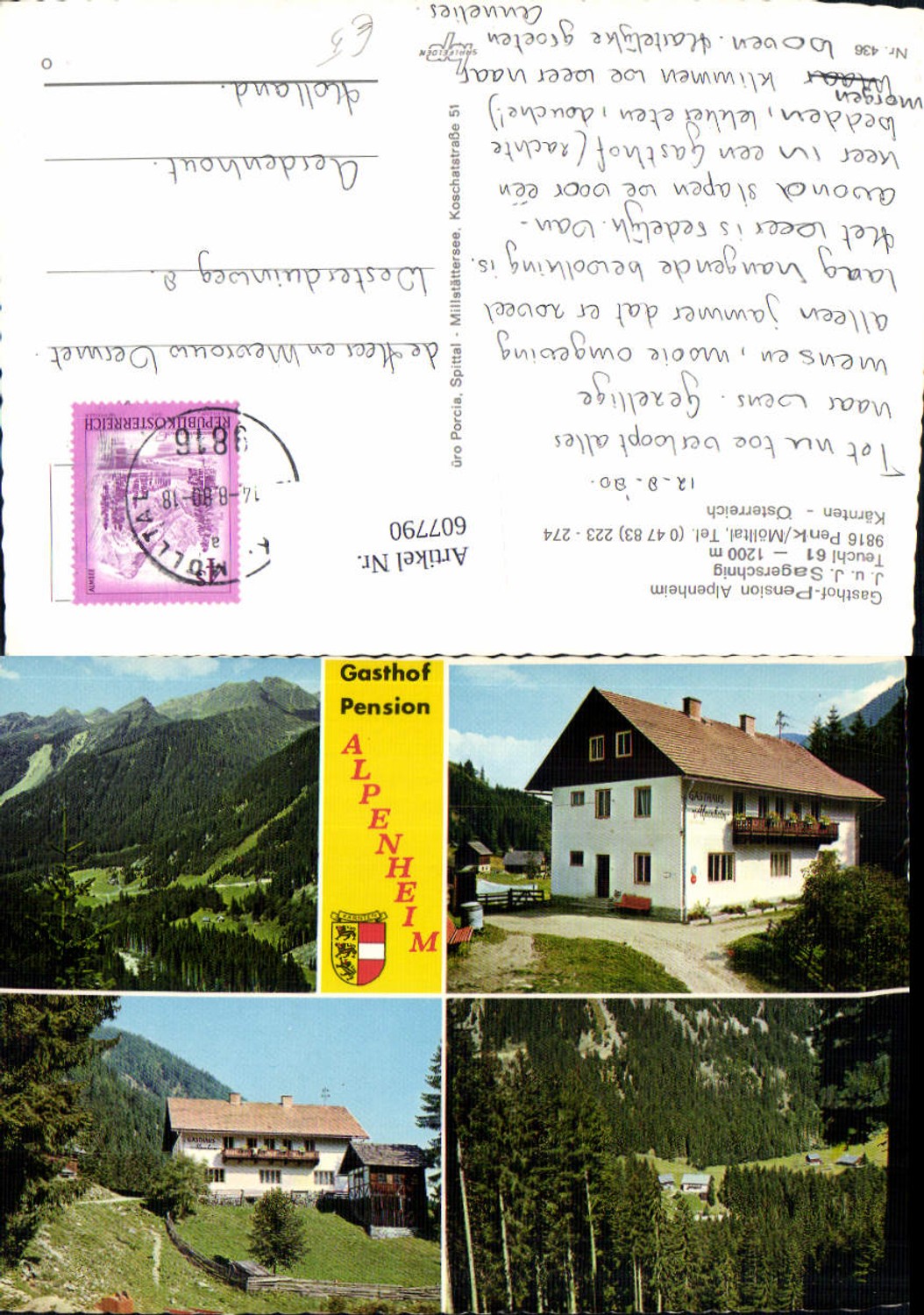 607790,Mehrbild Ak Penk Mölltal Gasthof Pension Alpenheim