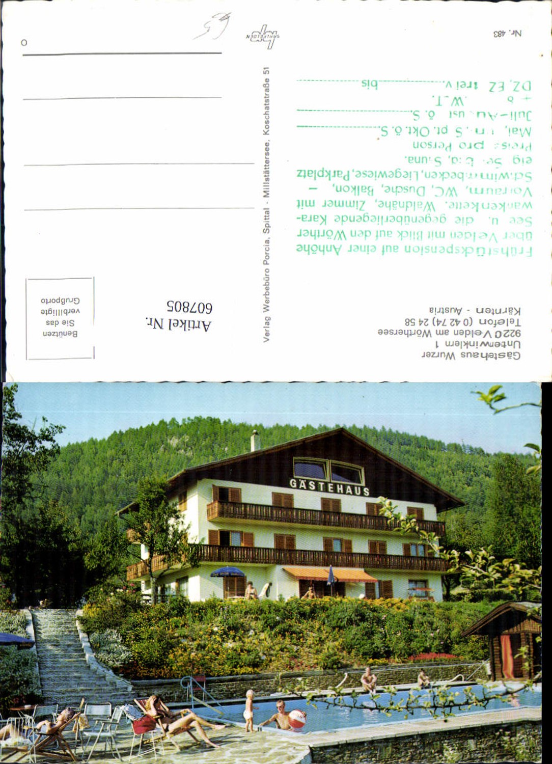 607805,Velden a. Wörthersee Gästehaus Wurzer Schwimmbad