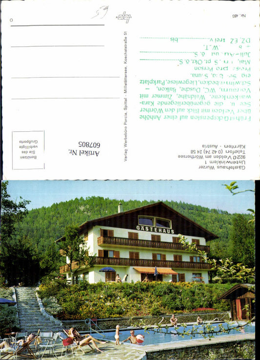 607805,Velden a. Wörthersee Gästehaus Wurzer Schwimmbad