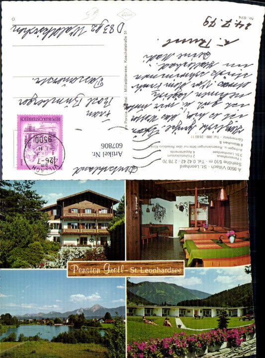 607806,Mehrbild Ak Villach St Leonhard Pension Gretl