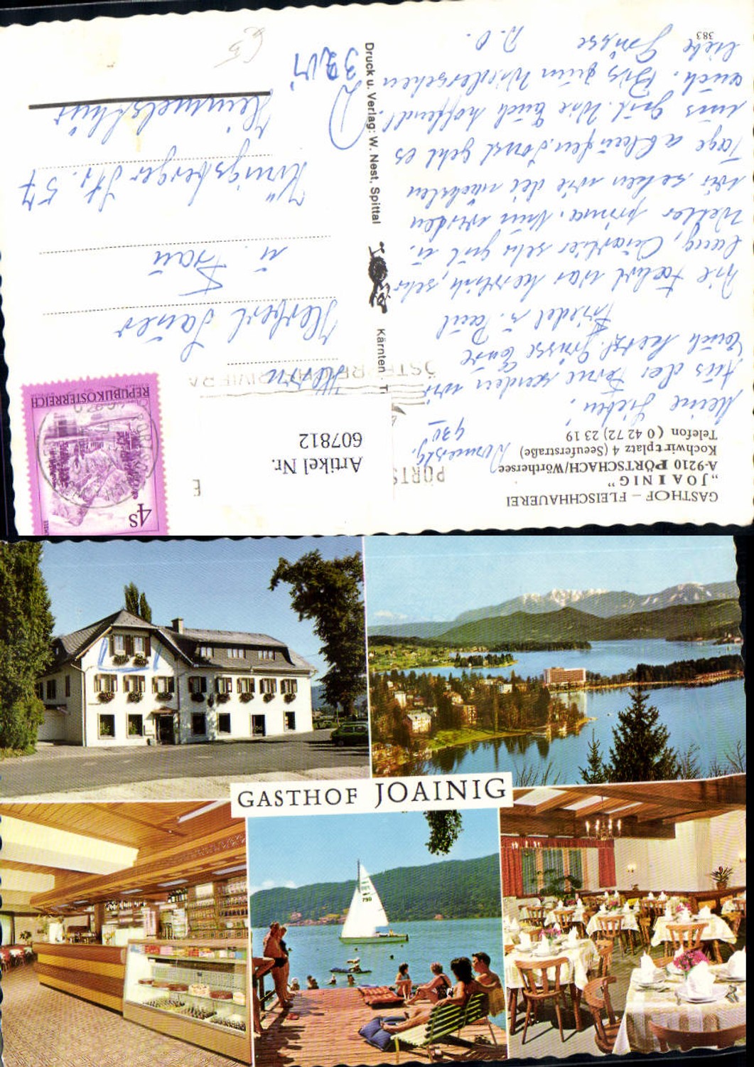 607812, Pörtschach Wörthersee Gasthof Joainig Sailboat