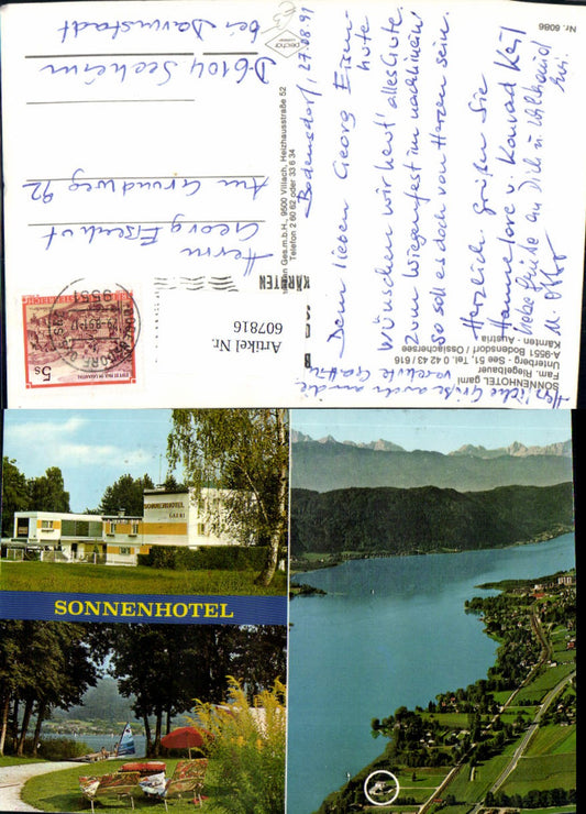 607816,Mehrbild Ak Bodensdorf Ossiachersee Sonnenhotel garni