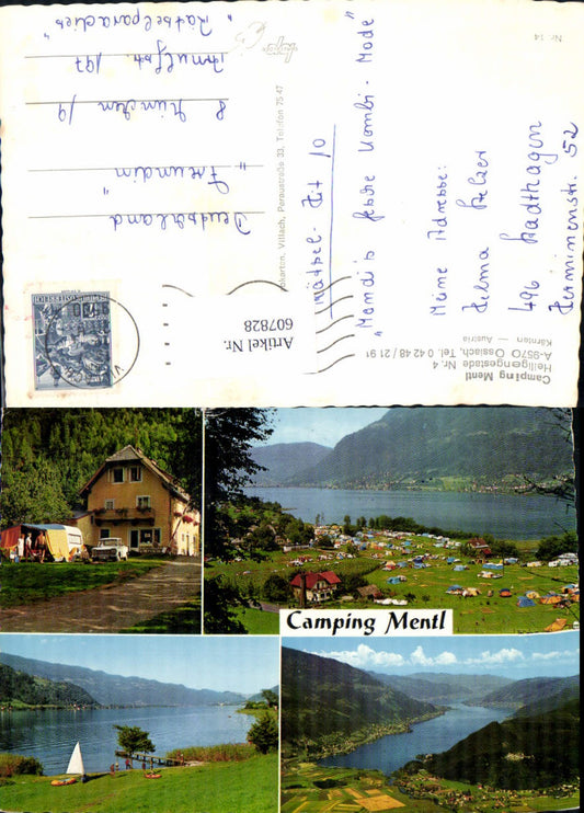 607828,Mehrbild Ak Ossiach a. Ossiacher See Camping Mentl