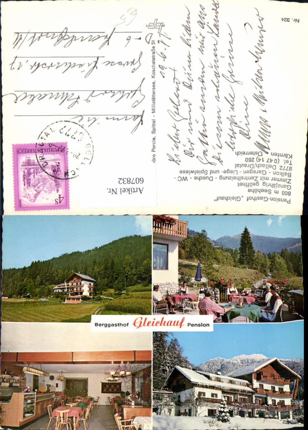 607832,Mehrbild Ak Dellach i. Drautal Pension Gasthof Gleichauf