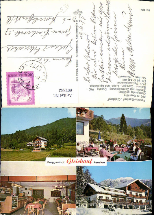 607832,Mehrbild Ak Dellach i. Drautal Pension Gasthof Gleichauf