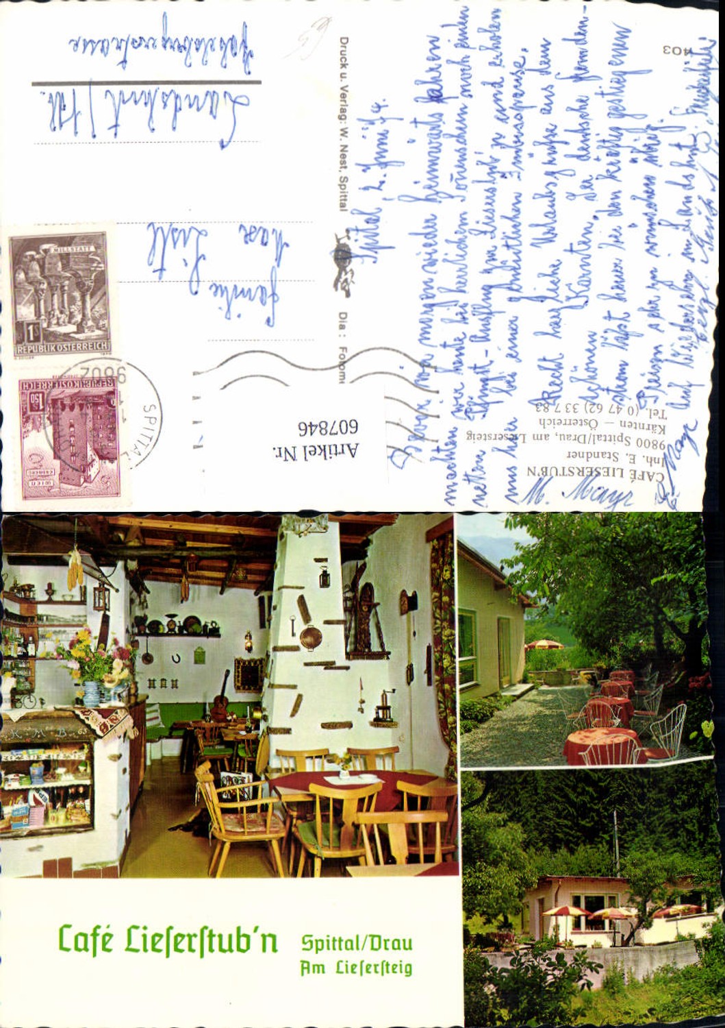 607846,Mehrbild Ak Spittal a. d. Drau Cafe Lieserstubn Am Liesersteig