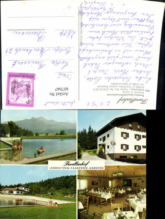 607847,Mehrbild Ak Ledenitzen Faaker See Forellenhof