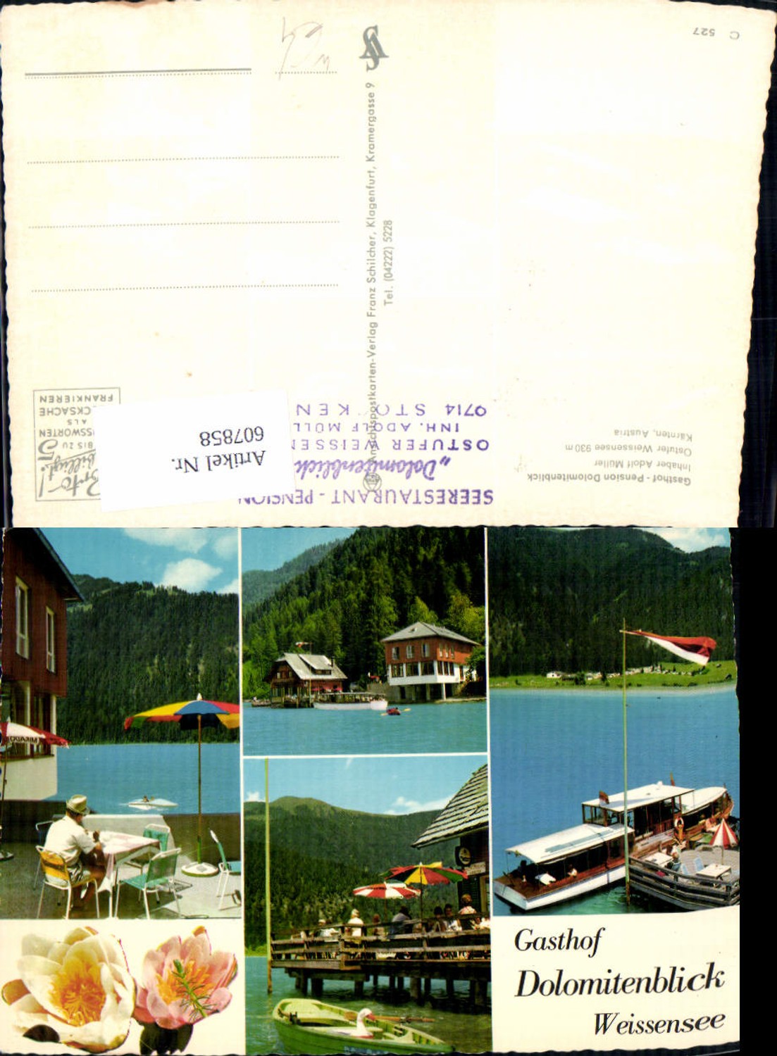607858, Multi-image Ak East Shore of Lake Weissensee Stockenboi Gasthof Pension Dolomitenblick