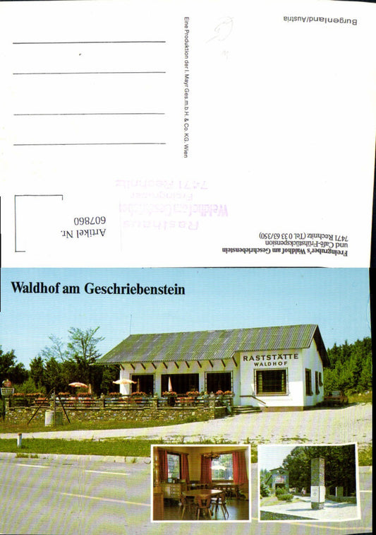 607860,Mehrbild Ak Rechnitz Freingrubers Waldhof a. Geschriebenstein