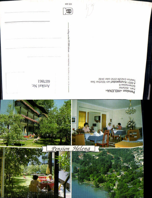 607861,Mehrbild Ak Krumpendorf a. Wörther See Pension Helena
