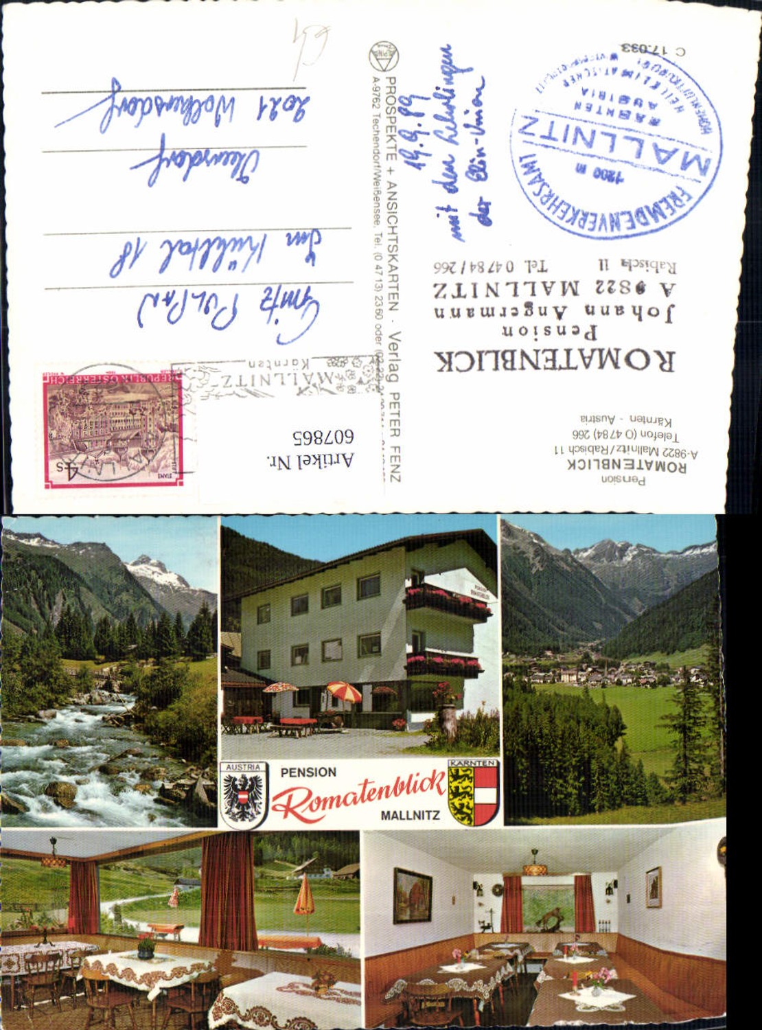 607865,More picture Ak Mallnitz Pension Romatenblick