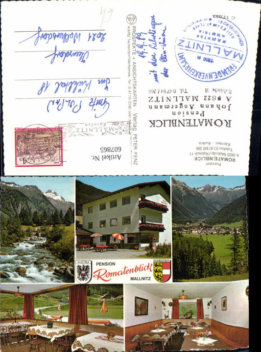 607865,Mehrbild Ak Mallnitz Pension Romatenblick