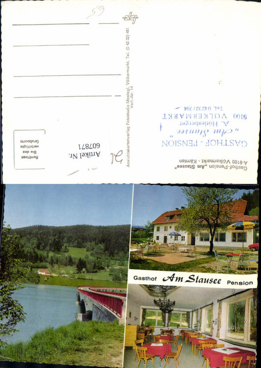 607871,Mehrbild Ak Völkermarkt Gasthof Pension Am Stausee