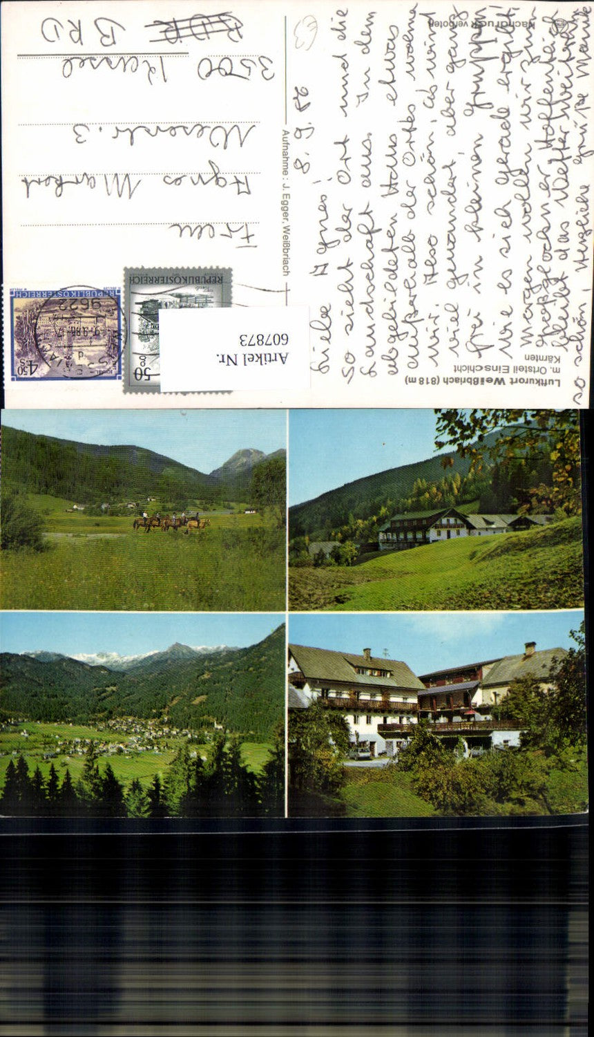 607873,Mehrbild Ak Weißbriach Einschicht Reiten Pferde